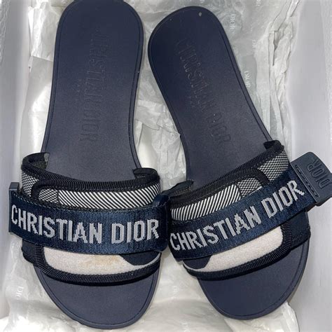 dior fluffy slides|christian dior slides for women.